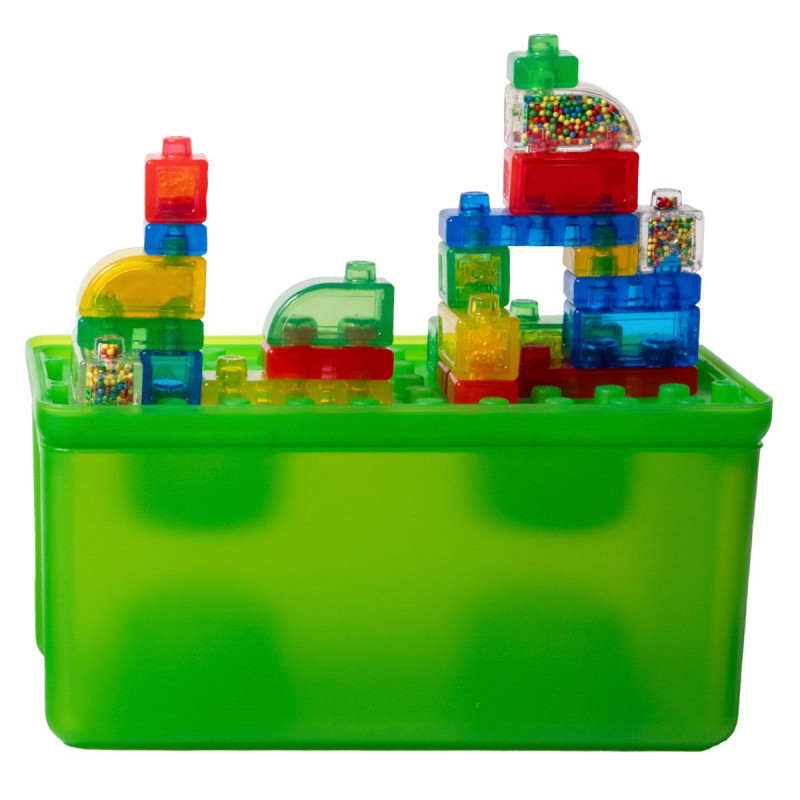 Сенсорний конструктор Jelly Blox - У кейсі 2 в 1: будуй-складуй Сенсорний конструктор Jelly Blox - У кейсі 2 в 1: будуй-складуй