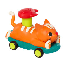 Машинка інерційна серії Лапкомобілі - Котик, помаранчевий колір