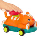 Машинка інерційна серії Лапкомобілі - Котик, помаранчевий колір