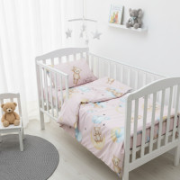 Дитяча постільна білизна для немовлят Viluta ранфорс - 25415 pink Дитяча постільна білизна для немовлят Viluta ранфорс - 25415 pink