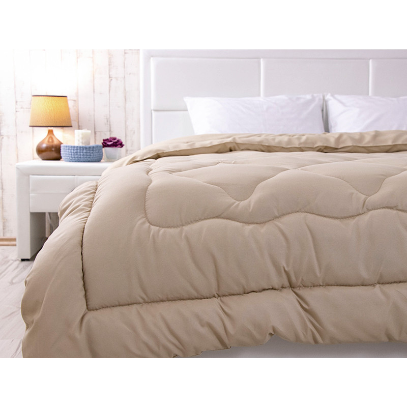 Ковдра Руно - вовняна тепла бежева євро 200x220 см 450 гр/м2 (22369) Ковдра Руно - вовняна тепла бежева євро 200x220 см 450 гр/м2 (22369)