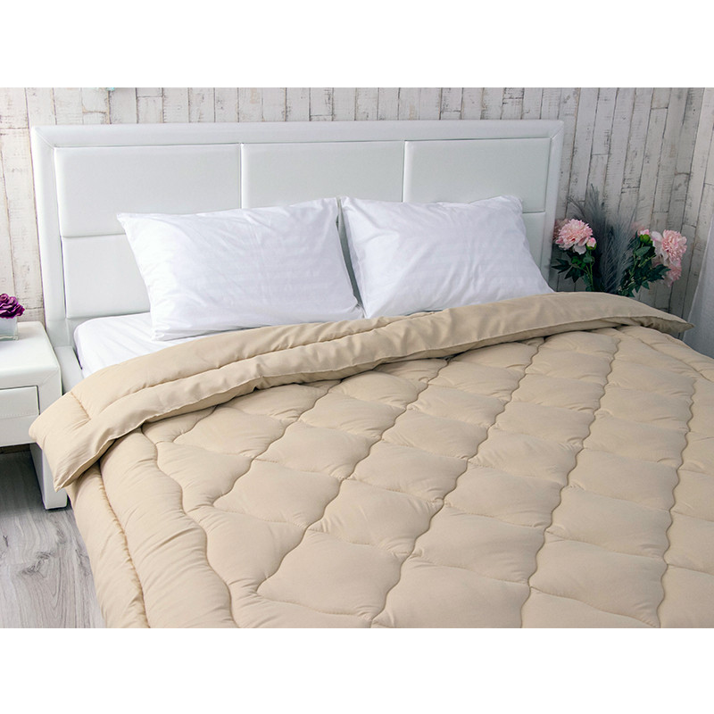 Ковдра Руно - вовняна тепла бежева євро 200x220 см 450 гр/м2 (22369) Ковдра Руно - вовняна тепла бежева євро 200x220 см 450 гр/м2 (22369)