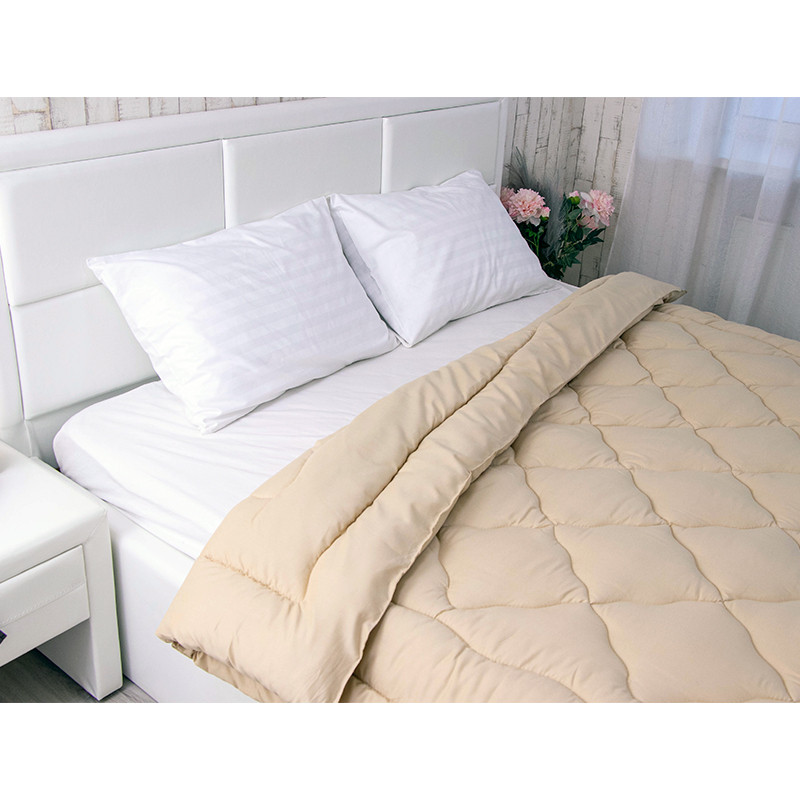 Ковдра Руно - вовняна тепла бежева євро 200x220 см 450 гр/м2 (22369) Ковдра Руно - вовняна тепла бежева євро 200x220 см 450 гр/м2 (22369)