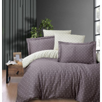 Постільна білизна First Choice сатин — Point lilac євро