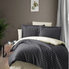 Постільна білизна First Choice сатин — Point anthracite євро