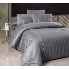 Постільна білизна First Choice сатин Dark Deluxe — Modalife quicksilver євро