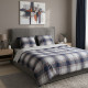 Постільна білизна Isleep Viluta ранфорс з простирадлом на гумці (160*200) - 25418 двоспальна