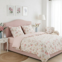 Постільна білизна Isleep Viluta ранфорс з простирадлом на гумці (160*200) - 25409 двоспальна