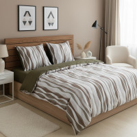 Постільна білизна Isleep Viluta ранфорс з простирадлом на гумці (160*200) - 25416 двоспальна