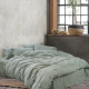 Постільна білизна Lotus Home - Karlin frosty green зелений євро