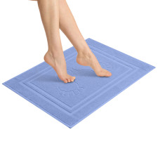 Килимок для ніг і ванної кімнати IDEIA - 50х70 см бавовна жаккард з ніжками синій (700 гр/м2)