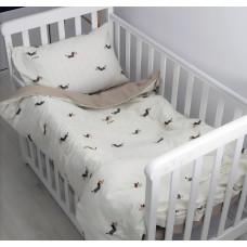 Дитяча постільна білизна для немовлят Viluta сатин твіл - 807 на гумці