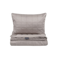 Покривало стьобане з наволочками Penelope - Lia stone бежевий 300*280+50*70 (2)