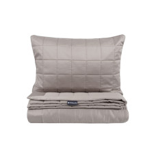 Покривало стьобане з наволочками Penelope - Lia stone бежевий 300*280+50*70 (2)