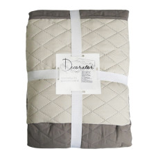 Покривало Decorator двостороннє - Листя 17-0808/13-0401 капучино/бежевий 210x215