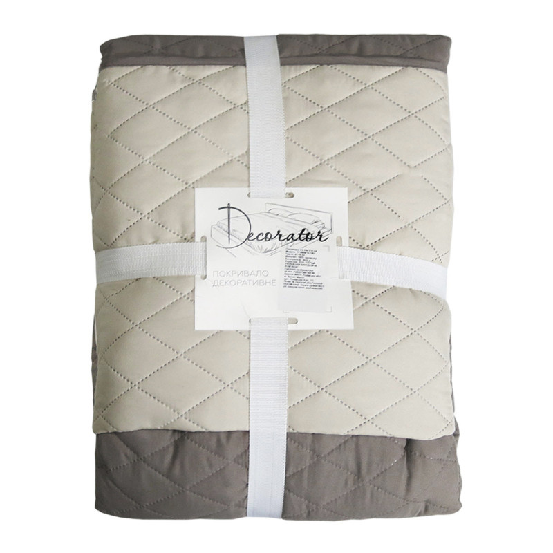 Покривало Decorator двостороннє - Листя 17-0808/13-0401 капучино/бежевий 210x215