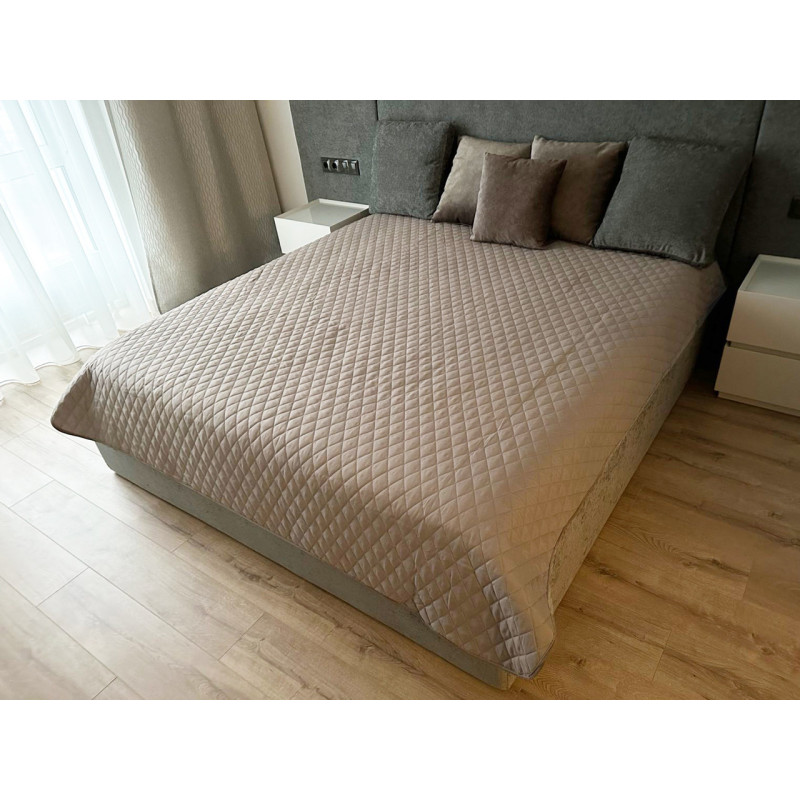 Покривало Decorator двостороннє - Листя 17-0808/13-0401 капучино/бежевий 210x215