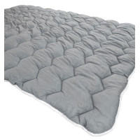 Ковдра вовняна стьобана Vladi - Сіра 200x220 тепла євро (400 гр/м2)