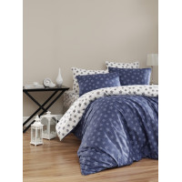 Постільна білизна First Choice ранфорс - Light lacivert євро