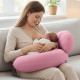Подушка для годування IDEIA 60х70х16 - Диванчик трикотаж з карабіном пудра