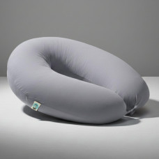 Подушка для вагітних і годування IDEIA SeiDesign 30x190 трикотаж з ґудзиком сірий-беж