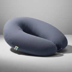 Подушка для вагітних і годування IDEIA SeiDesign 30x190 трикотаж з ґудзиком т.сіра