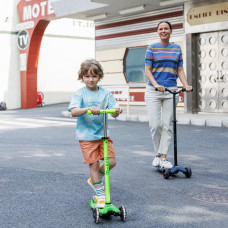 Самокат Micro серії Maxi Deluxe Neon LED - Зелений папуга