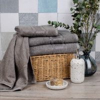 Рушник махровий Aisha - Royal сірий 50*90 (400 г/м2)