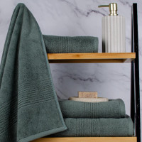 Рушник махровий Aisha Stripy - Хакі 70*140 (550 г/м2)