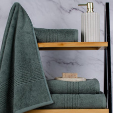 Рушник махровий Aisha Stripy - Хакі 50*90 (550 г/м2)