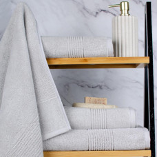 Рушник махровий Aisha Stripy — Світло-сірий 50*90 (550 г/м2)