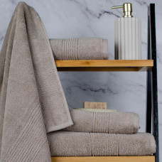 Рушник махровий Aisha Stripy — Бежевий 70*140 (550 г/м2)