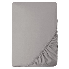 Простирадло трикотажне еластичне на резинці IDEIA - 80/90х200х35 см бавовна Сірий