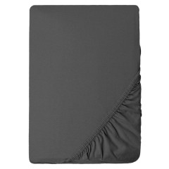 Простирадло трикотажне еластичне на гумці IDEIA - 80/90х200х35 см бавовна Темно-сірий