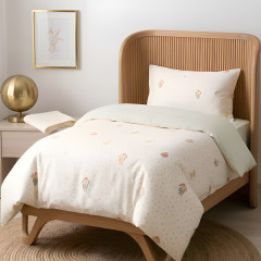 Дитяча постільна білизна для немовлят Viluta сатин твіл — 832 з простирадлом на гумці