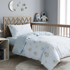 Дитяча постільна білизна для немовлят Viluta сатин твіл — 827 з простирадлом на гумці