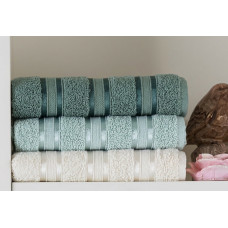 Набір рушників Gursan Cotton Stripe Micro Deluxe - Green 70*140 (3 шт)