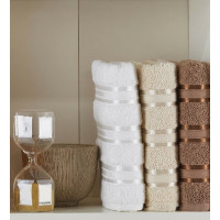 Набір рушників Gursan Cotton Stripe Micro Deluxe - Brown 70*140 (3 шт)